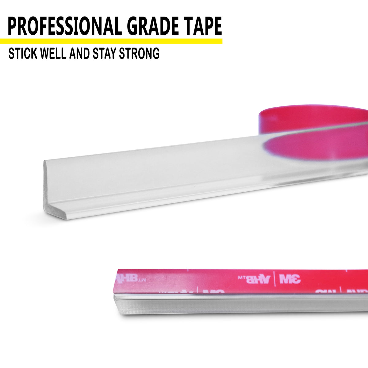 Eatelle 2 PACK Multi-Purpose Shower Door Side Seal L Shaped Angle Jamb with Pre-Applied Tape - eatelle