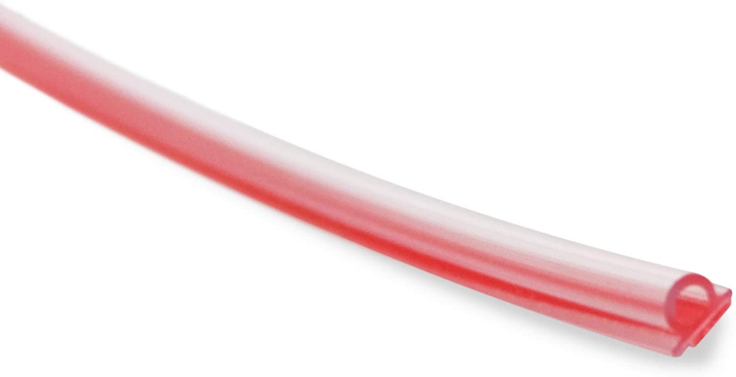 Vinyl Bulb Translucent Shower Door Seal for 5/32" (4mm) Gap with Pre-Applied 3M Tape