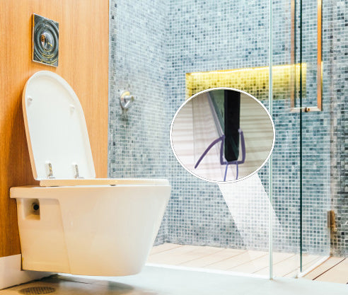 Shower Door Bottom Seal for 3/16&quot; Glass, 36&quot; Long Sweep