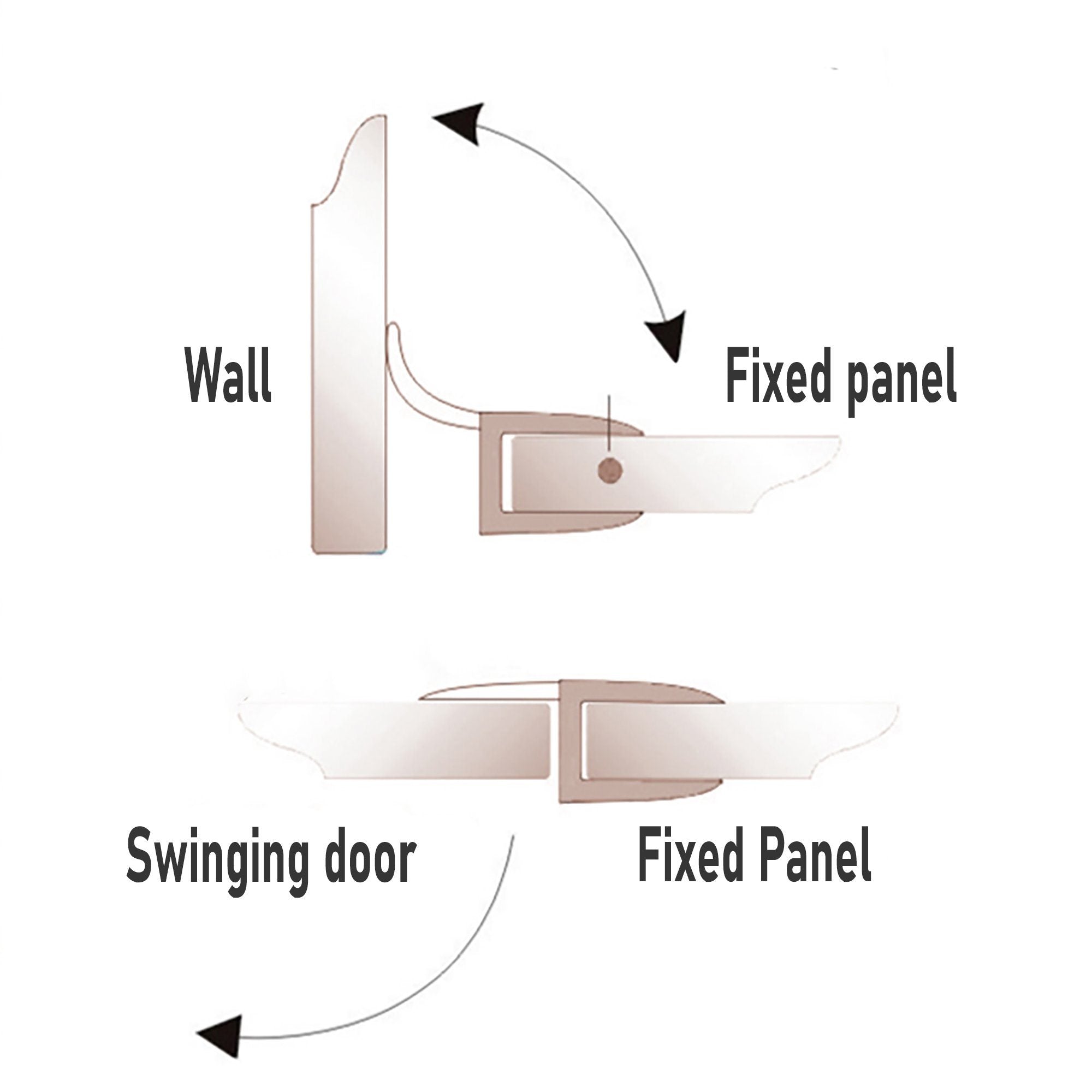 Shower Door Side Seal Strip for 1/4" Glass, "h" Jamb 78" Long