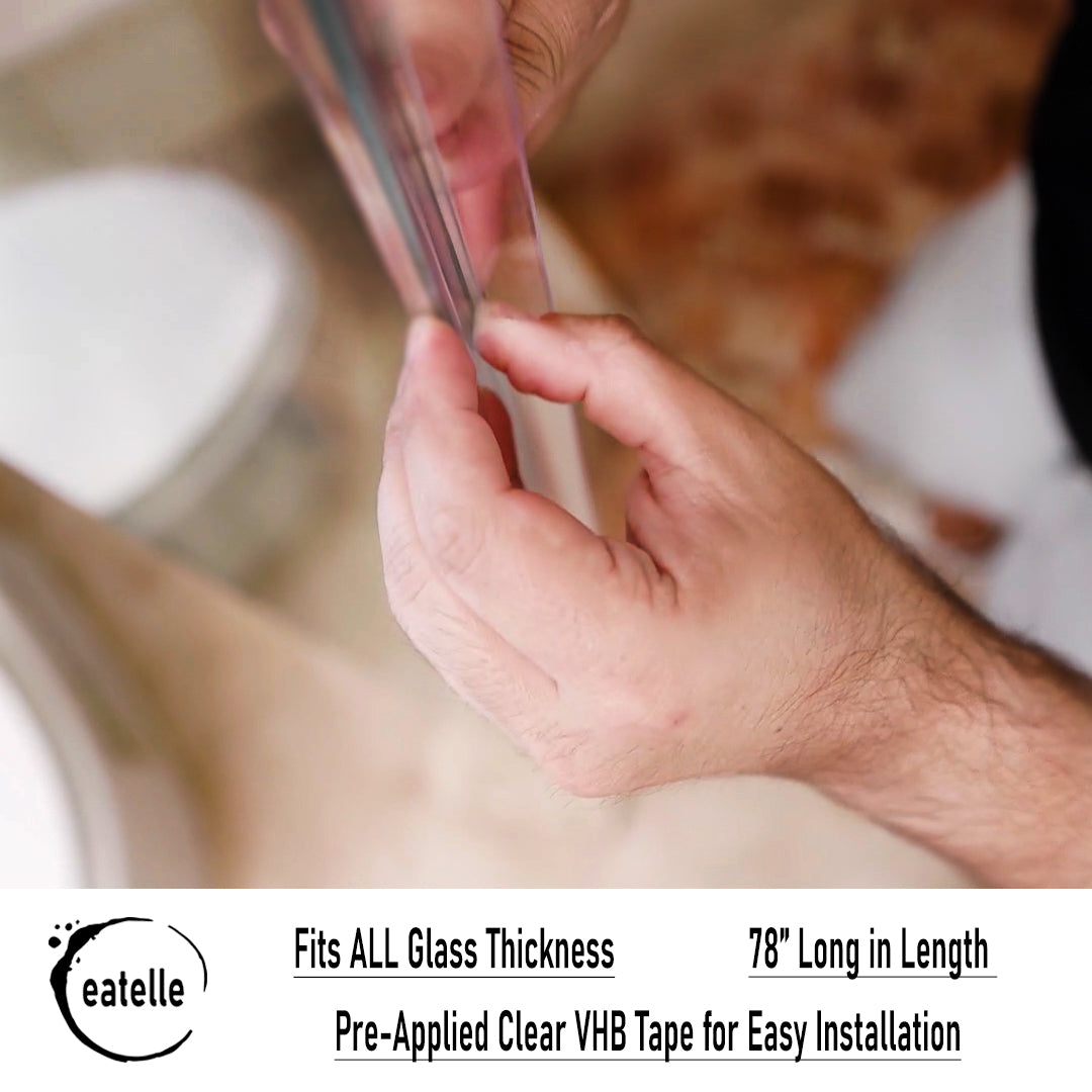 Multi-Purpose Shower Door Side Seal L Shaped Angle Jamb with Pre-Applied Tape - eatelle